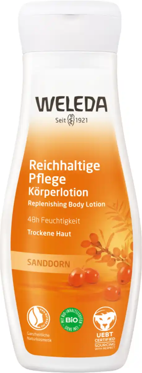 Bild 1 von Weleda Reichhaltige Pflege Körperlotion Sanddorn, 200 ml