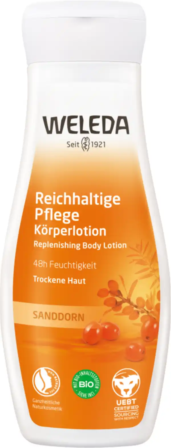 Bild 1 von Weleda Reichhaltige Pflege Körperlotion Sanddorn, 200 ml