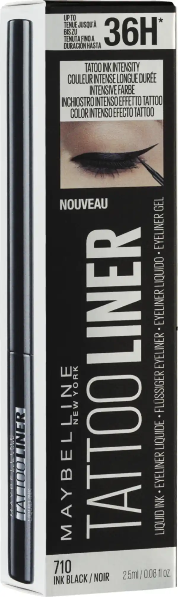 Bild 1 von Maybelline New York Tattoo Liner Liquid Ink Eyeliner Black, 2,5 g