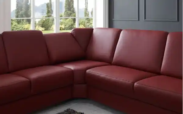 Bild 2 von Polinova - Leder Wohnlandschaft PN-EM6001, rot, inkl. Funktionen