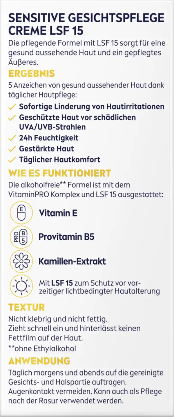 Bild 2 von NIVEA MEN Sensitive Gesichtspflege Creme LSF 15, 75 ml