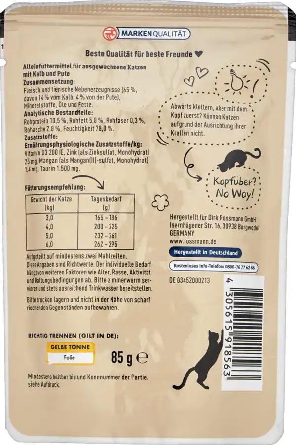 Bild 2 von Winston nature Katzenfutter mit Kalb und Pute, 85 g
