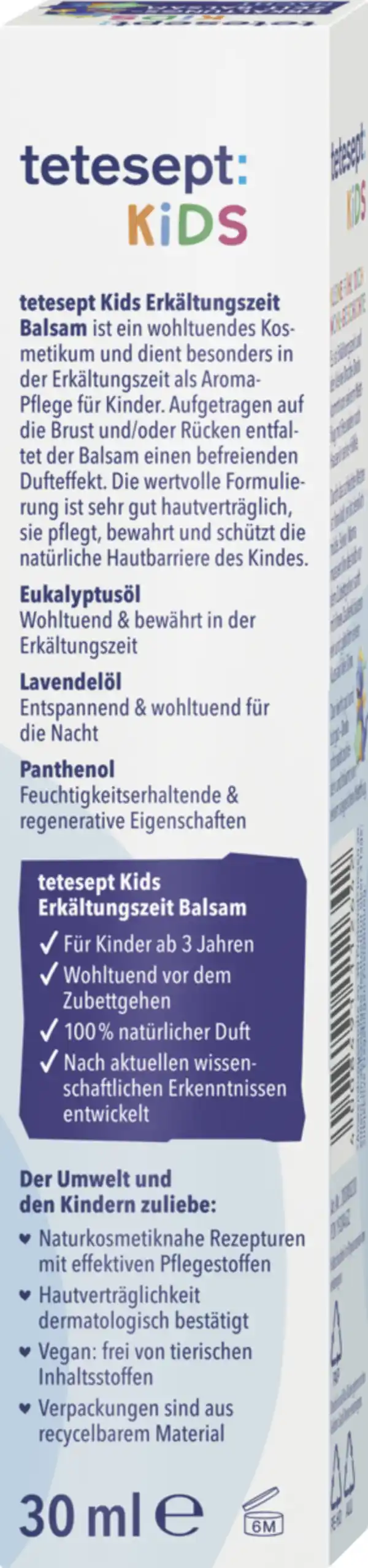 Bild 4 von tetesept Kids Erkältungszeit Balsam Nacht, 30 ml