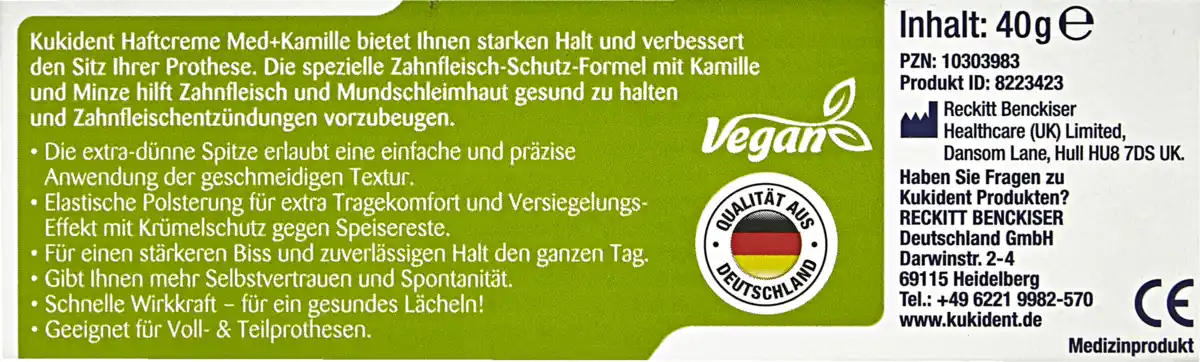 Bild 2 von Kukident Professionell Haftcreme Med+Kamille, 40 g