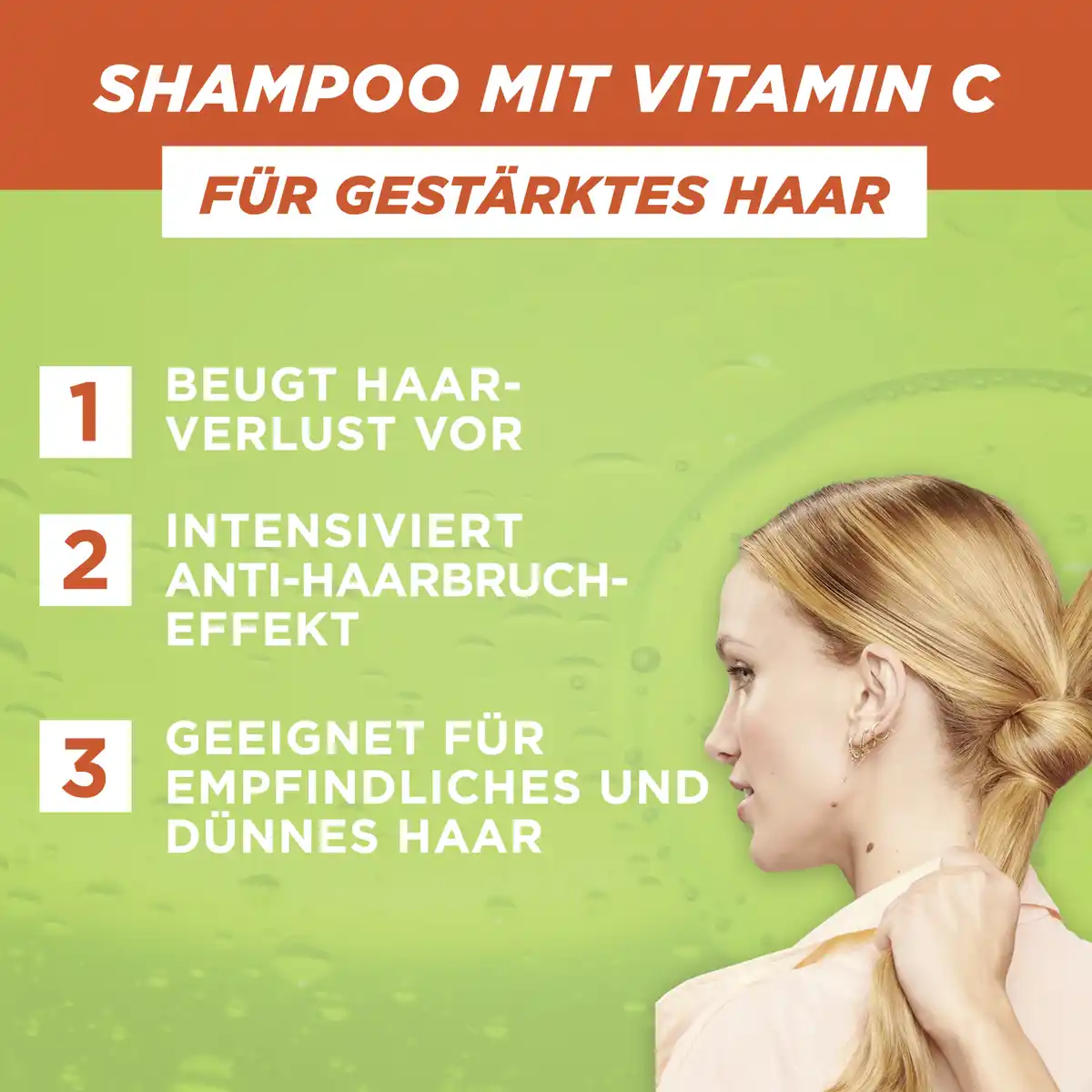 Bild 3 von Garnier Fructis Vitamine & Kraft Kräftigendes Shampoo mit Blutorange, 250 ml
