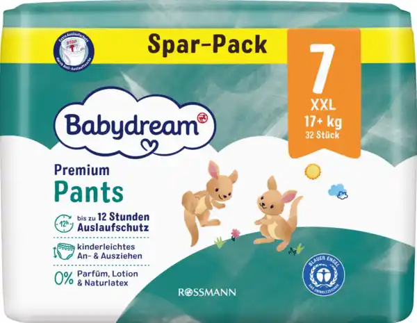 Bild 1 von Babydream Premium Pants Größe 7 XXL Jumbo, 32 Stück, ab 17+kg