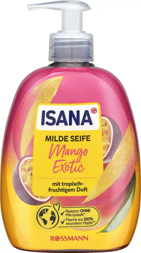 Bild 1 von ISANA Milde Seife Mango Exotic, 500 ml