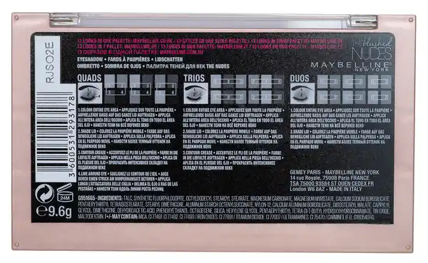 Bild 2 von Maybelline New York The Blushed Nudes Lidschatten Palette, 9,6 g
