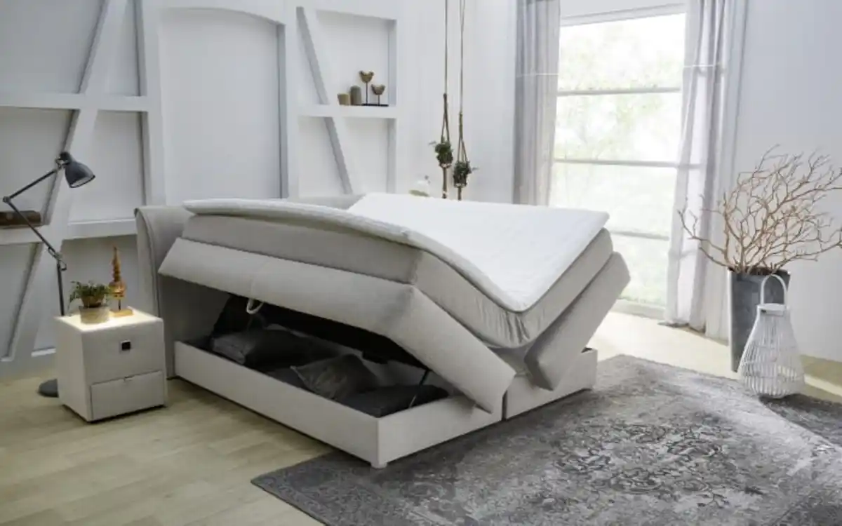 Bild 3 von Jockenhöfer - Boxspringbett Carla Max, beige, 180 x 200 cm, Härtegrad fest