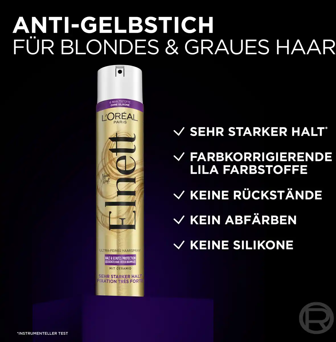 Bild 4 von L’Oréal Paris Elnett Ultra-Feines Haarspray Anti-Gelbstich Sehr starker Halt, 300 ml