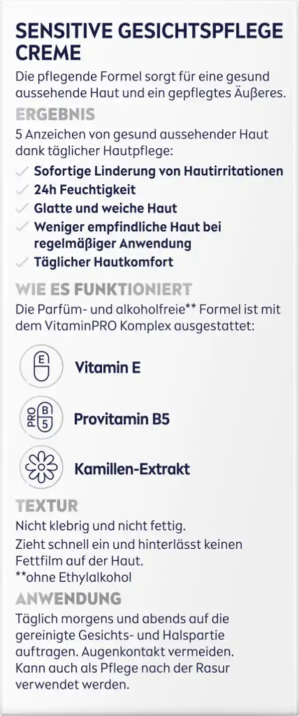 Bild 2 von NIVEA MEN Sensitive Gesichtspflege Creme ohne Parfüm, 75 ml