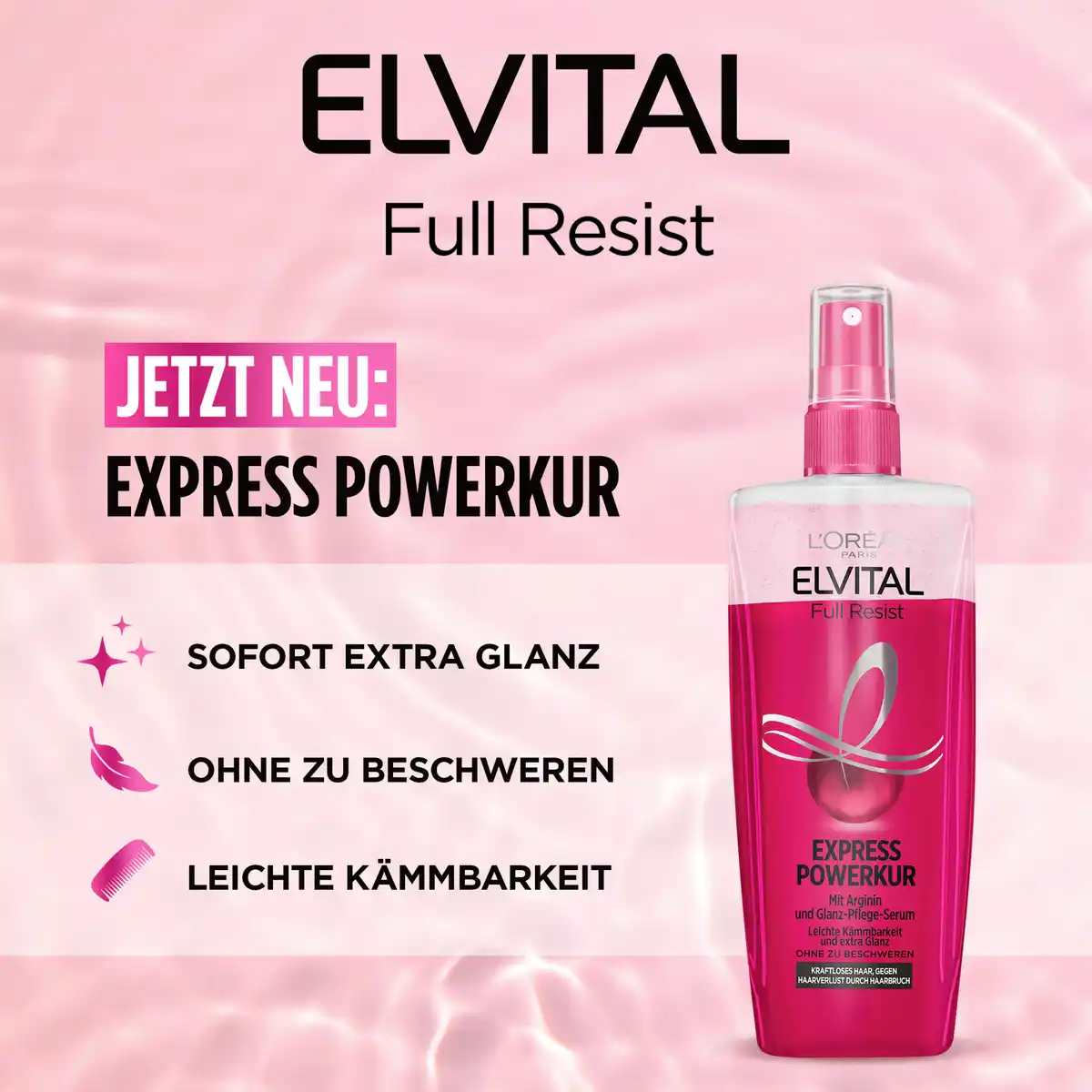 Bild 4 von L’Oréal Paris Elvital Express Leave-In Powerkur Full Resist Anti-Haarverlust, 200 ml