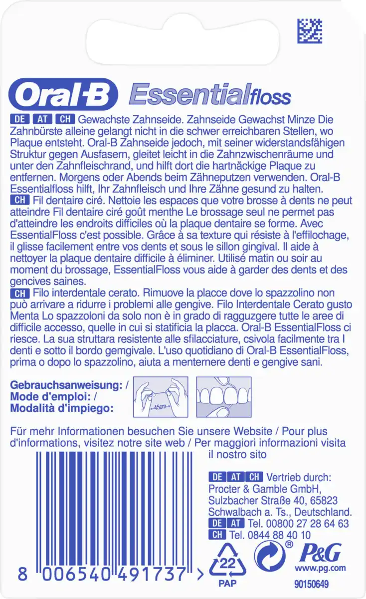 Bild 2 von Oral-B Essential Floss Zahnseide gewachst, 50 m
