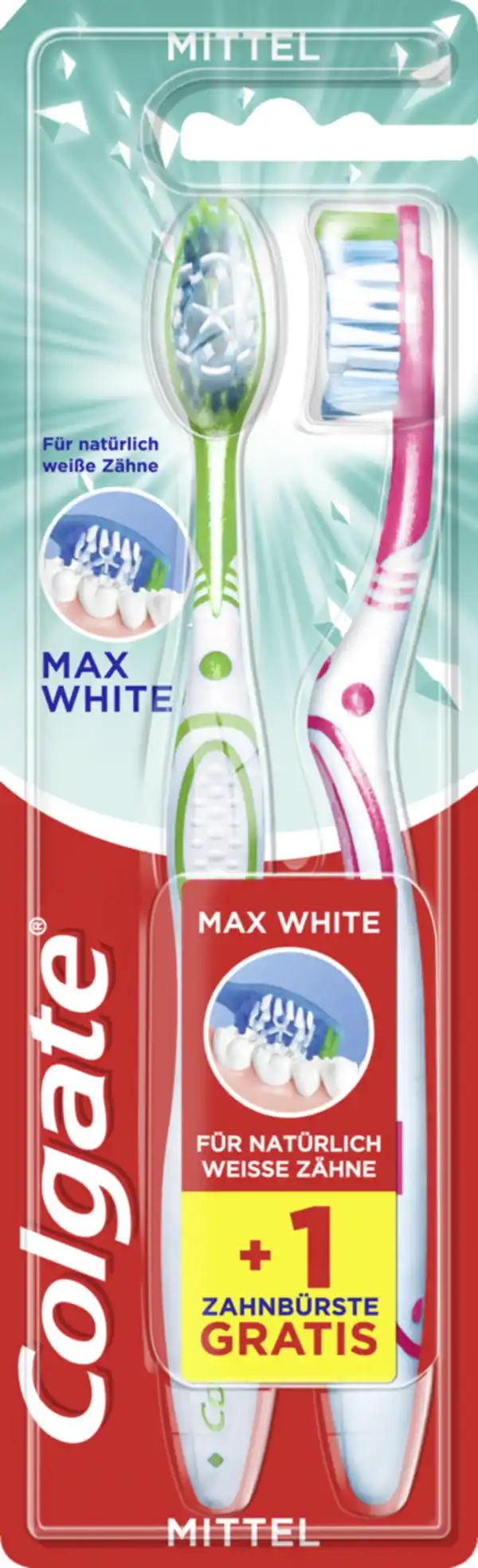 Bild 1 von Colgate Max White Medium Zahnbürste 1+1