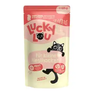 Lucky Lou Nassfutter Katze Kitten Geflügel 16x125 g