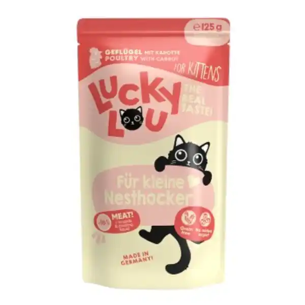 Bild 1 von Lucky Lou Nassfutter Katze Kitten Geflügel 16x125 g