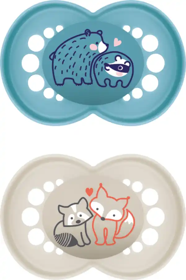 Bild 2 von MAM Schnuller Original Latex, 16+ Mon., Bär/Fuchs