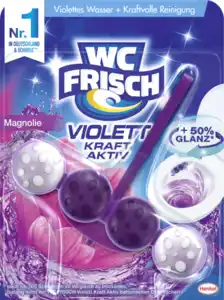 WC FRISCH Violett Kraft-Aktiv Duftspüler Magnolie, 50 g