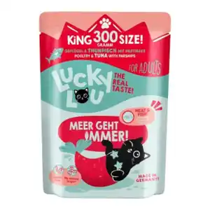 Lucky Lou Nassfutter Katze Adult Thunfisch, Geflügel 6x300 g