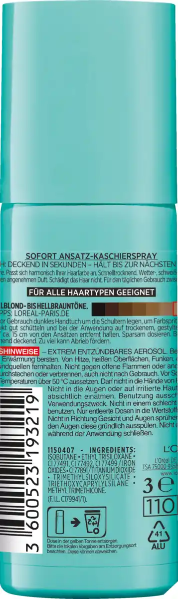 Bild 4 von L’Oréal Paris Magic Retouch Ansatz-Kaschierspray Dunkelblond bis Hellbraun, 75 ml