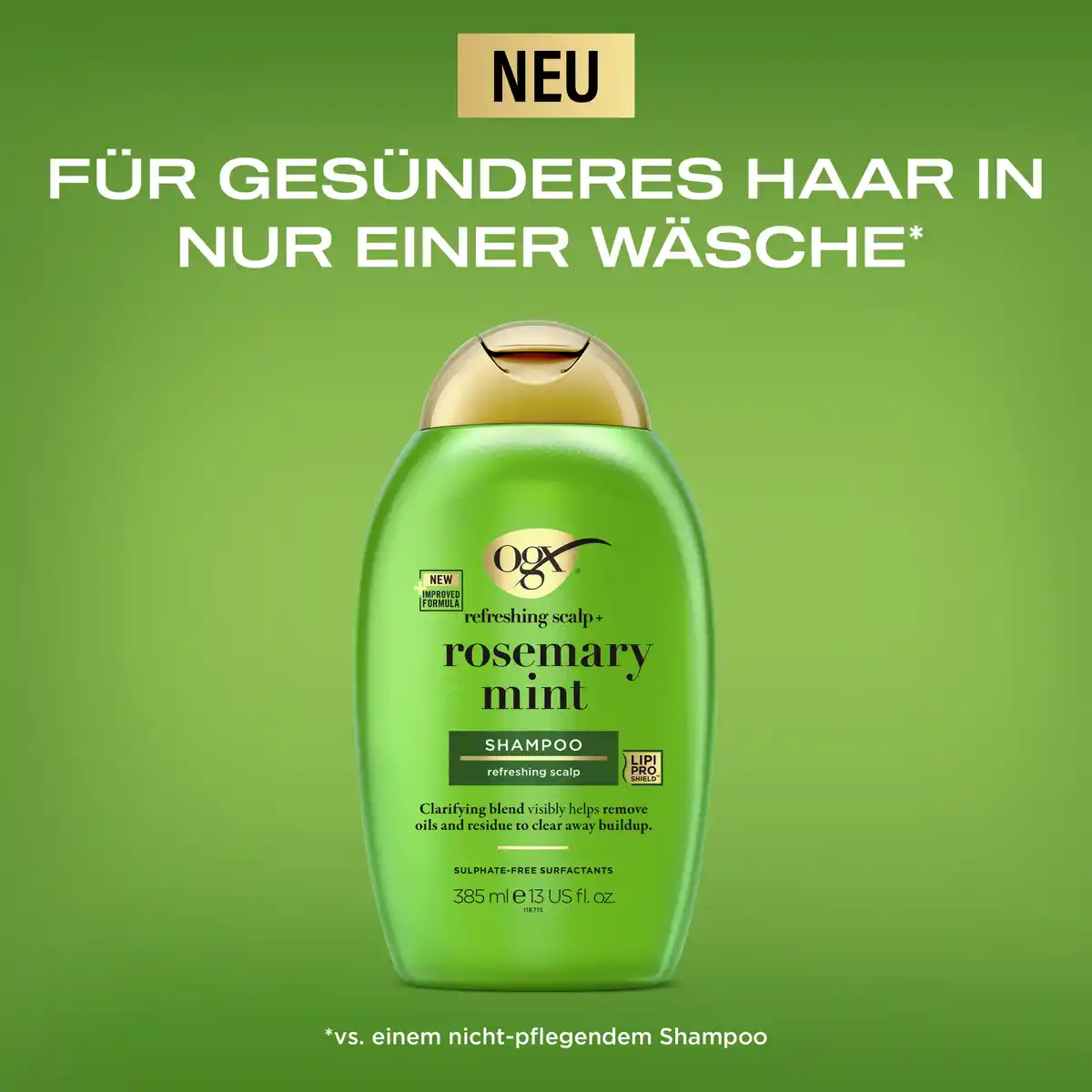 Bild 2 von ogx Refreshing scalp+ rosemary mint Shampoo, 385 ml