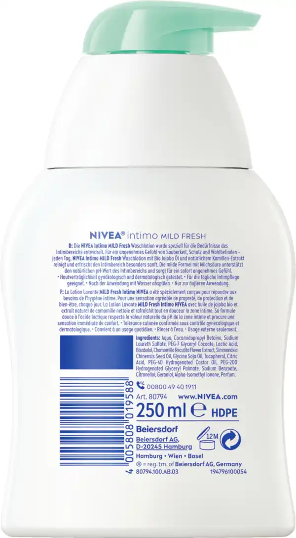 Bild 2 von NIVEA intimo Waschlotion mild fresh, 250 ml