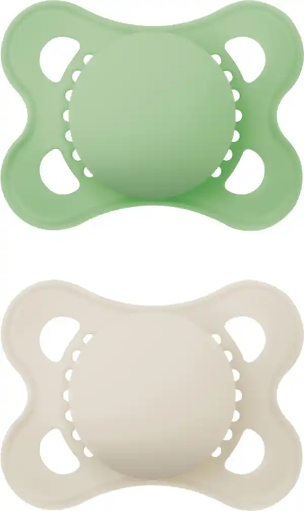Bild 2 von MAM Schnuller Original Silikon, 0-6 Mon., grün/beige