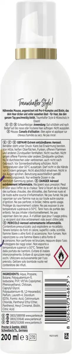 Bild 2 von Pantene Pro-V Perfect Volume Nährendes Mousse, 200 ml