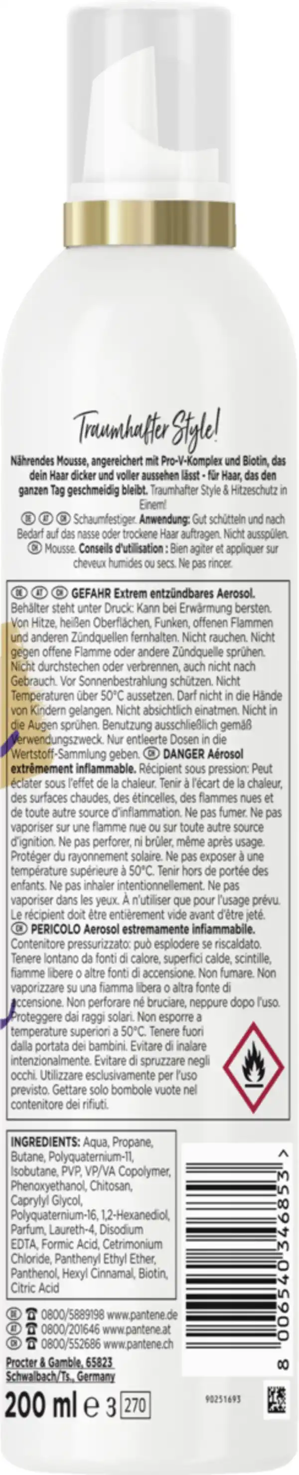 Bild 2 von Pantene Pro-V Perfect Volume Nährendes Mousse, 200 ml