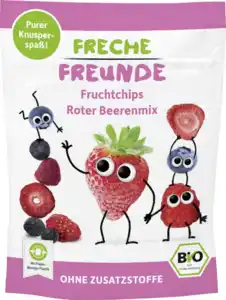 Freche Freunde Bio Roter Beerenmix Fruchtchips, 10 g