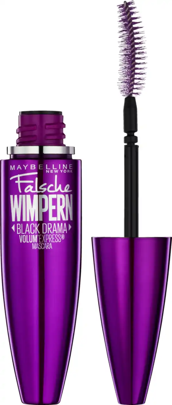 Bild 2 von Maybelline New York Volum' Express Falsche Wimpern Mascara Black Drama, 8,2 ml