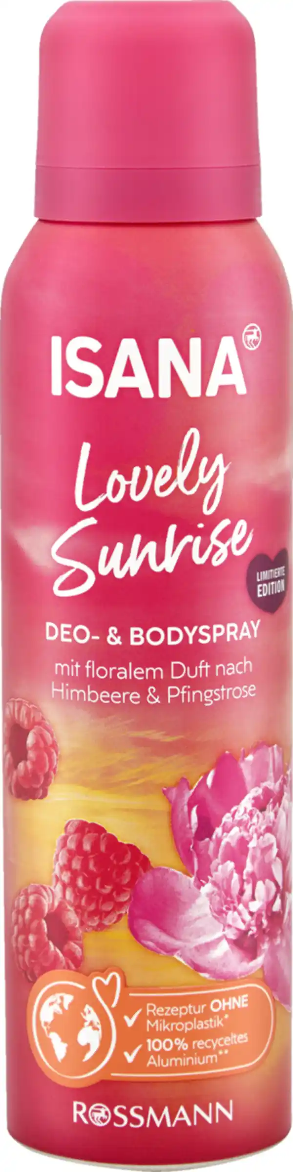 Bild 1 von ISANA Deo-& Bodyspray Lovely Sunrise, 150 ml