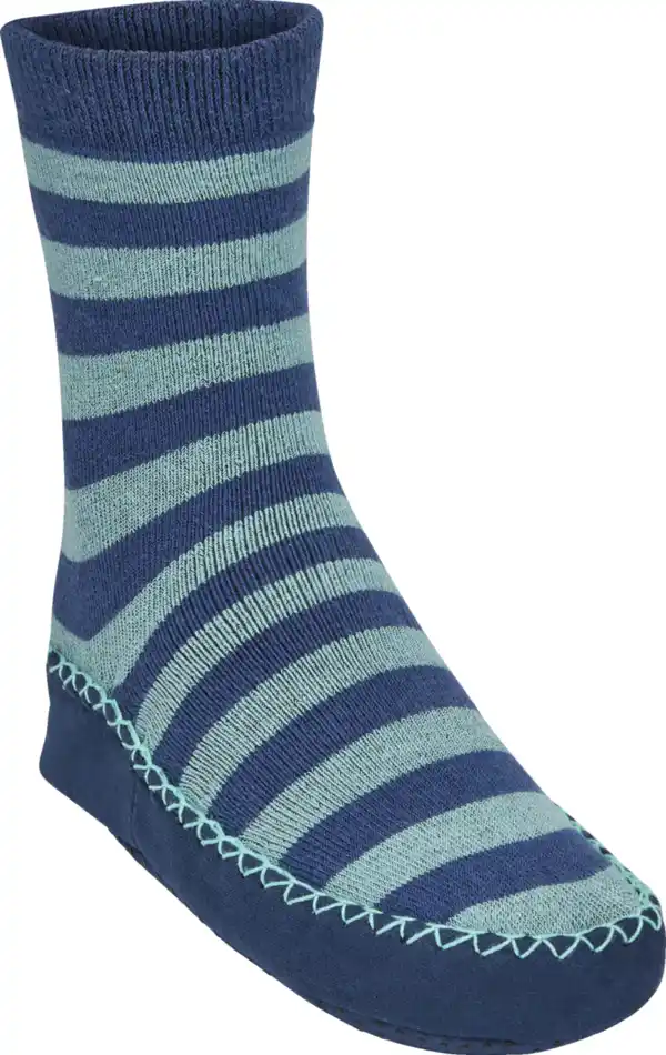 Bild 1 von IDEENWELT Kinder-Hausschuhsocken blau Gr. 27-30