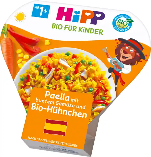 Bild 1 von HiPP Bio Paella mit buntem Gemüse und Bio-Hühnchen, 250 g