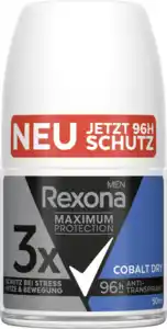 Rexona Men Maximum Protection Deo Roll-On Anti-Transpirant Cobalt Dry Reisegröße, 50 ml