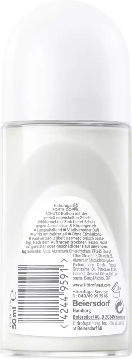 Bild 2 von Hidrofugal Forte Doppelschutz Anti-Transpirant Roll On, 50 ml