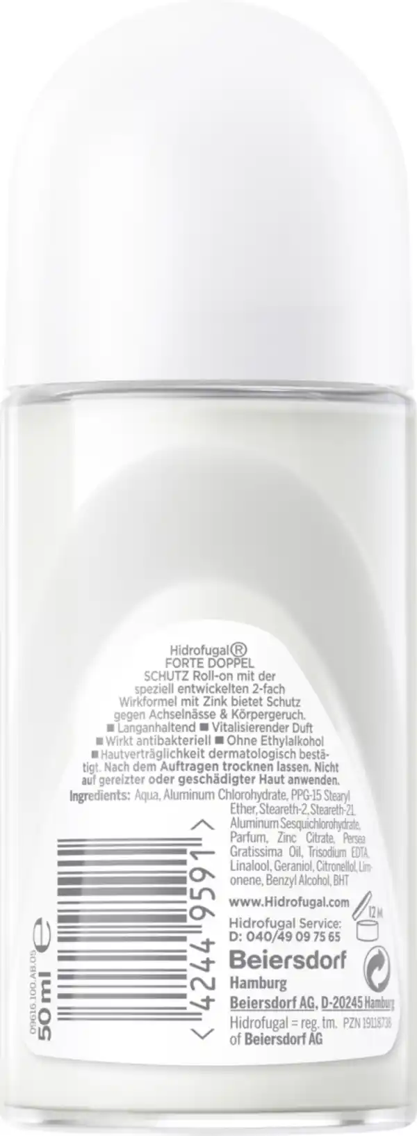Bild 2 von Hidrofugal Forte Doppelschutz Anti-Transpirant Roll On, 50 ml