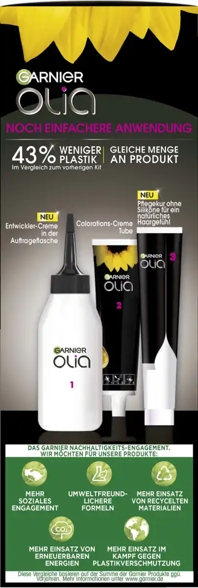 Bild 4 von Garnier Olia Glow Dauerhafte Haarfarbe 5.12 Schimmerndes Samtbraun