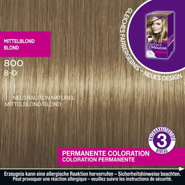 Bild 3 von Perfect Mousse Perfect Mousse Schaumcoloration 800 Mittelblond