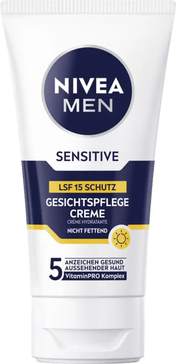 Bild 3 von NIVEA MEN Sensitive Gesichtspflege Creme LSF 15, 75 ml