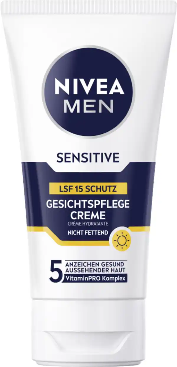 Bild 3 von NIVEA MEN Sensitive Gesichtspflege Creme LSF 15, 75 ml