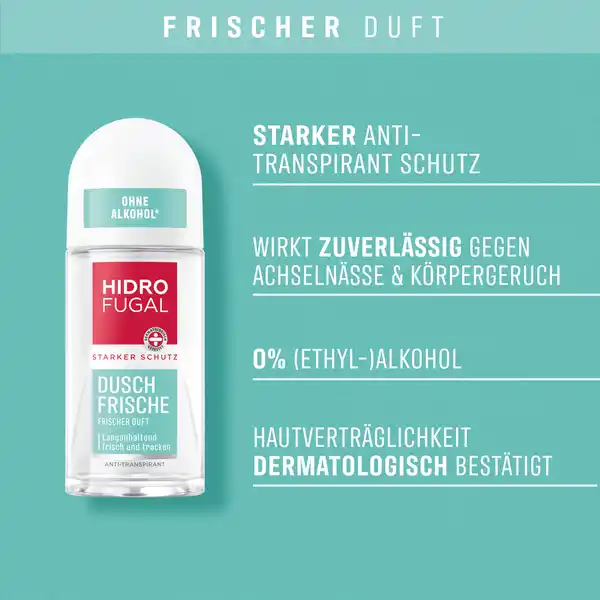 Bild 3 von Hidrofugal Dusch Frische Anti-Transpirant Roll On, 50 ml