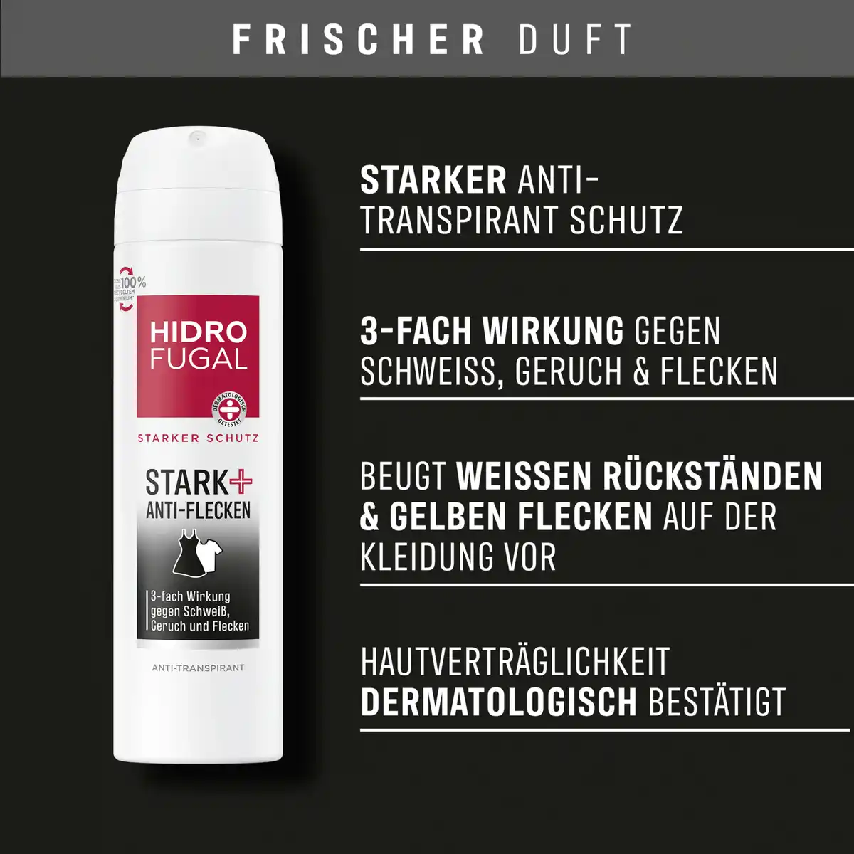 Bild 4 von Hidrofugal Stark + Anti-Flecken Anti-Transpirant Spray, 150 ml