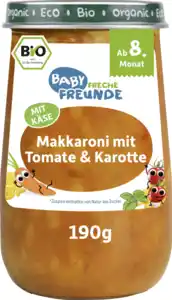 Freche Freunde Bio Gläschen Makkaroni mit Tomate & Karotte, 190 g