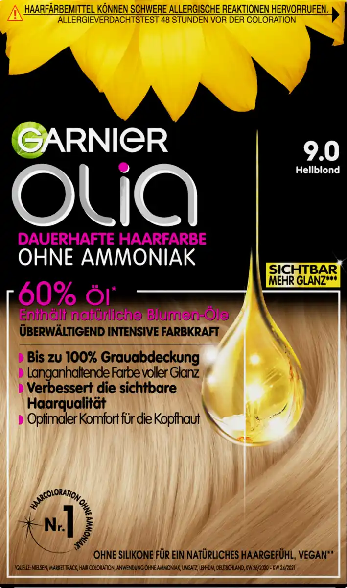 Bild 1 von Garnier Olia dauerhafte Haarfarbe 9.0 Hellblond