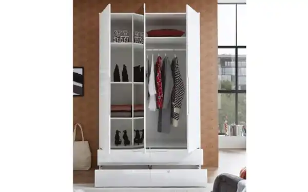 Bild 2 von Bega - Drehtürenschrank Spice, weiß Hochglanz, 126 x 208 cm