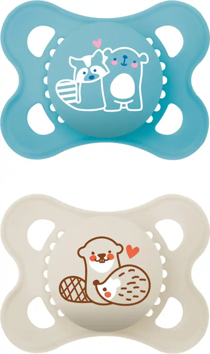Bild 2 von MAM Schnuller Original Latex 0-6 Monate, 2 Stk. Bär/Otter