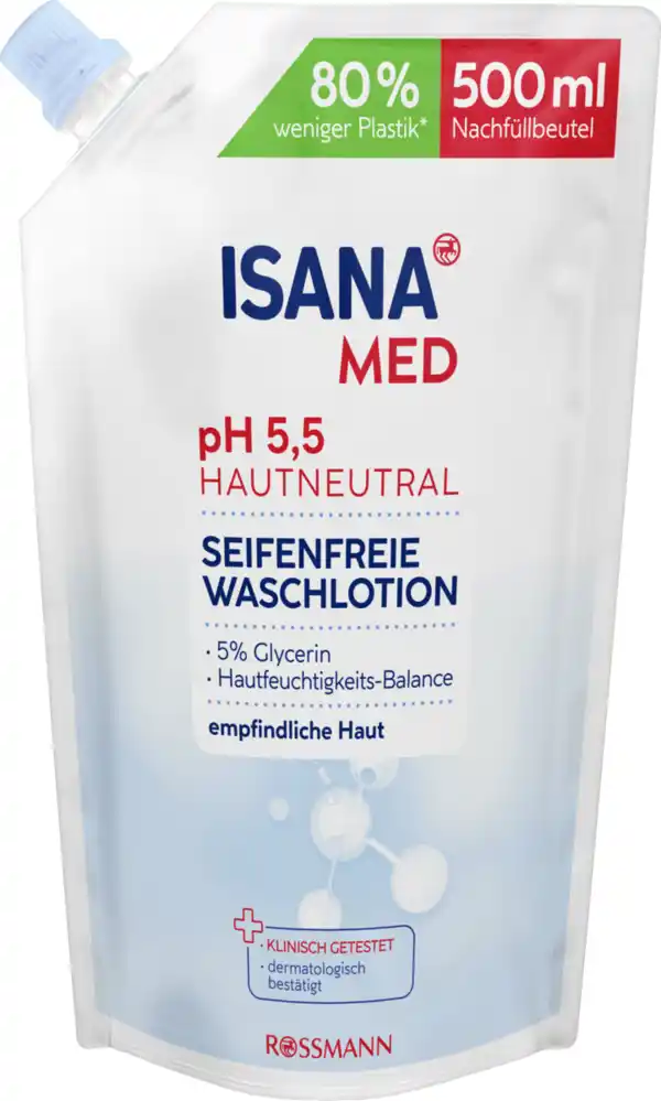 Bild 1 von ISANA MED Waschlotion Nachfüllbeutel, 500 ml