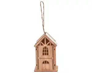 Hänger Haus 1LED Holz 2f