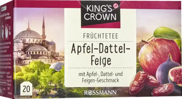 Bild 1 von KING'S CROWN Früchtetee Apfel-Dattel-Feige, 40 g